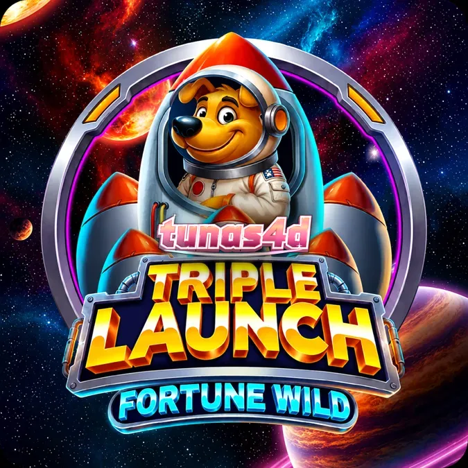 Tampilan antarmuka slot Triple Launch Fortune Wild dengan fitur roket di bagian atas